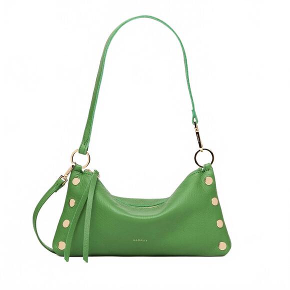 HAMMITT Handbags - NEW HAMMITT women's kyle contrast trim studded shoulder bag in dill/gold